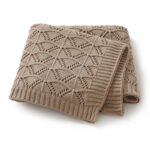 Swaddle Solid Color Breathable Cotton Embroidery Baby Knitted Blankets Mimixiong