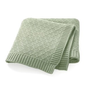 Baby Blanket Swaddle Cotton Solid Color Hollow Out Baby Blanket Mimixiong