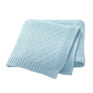 Baby Blanket Swaddle Cotton Solid Color Hollow Out Baby Blanket Mimixiong