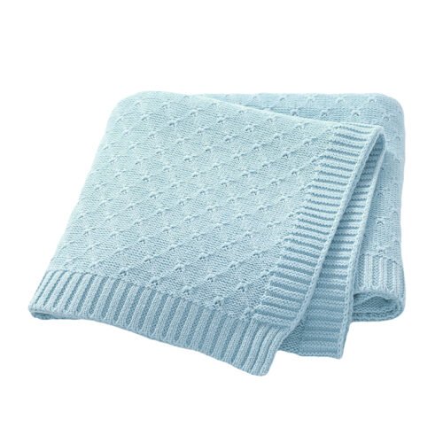 Baby Blanket Swaddle Cotton Solid Color Hollow Out Baby Blanket Mimixiong