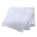 Baby Blanket Swaddle Cotton Solid Color Hollow Out Baby Blanket Mimixiong