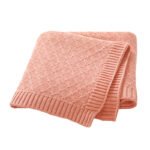 Baby Blanket Swaddle Cotton Solid Color Hollow Out Baby Blanket Mimixiong