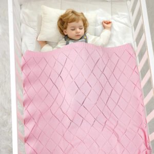 Hollow Out Newborn Infant Baby Crochet Swaddle Blanket Mimixiong