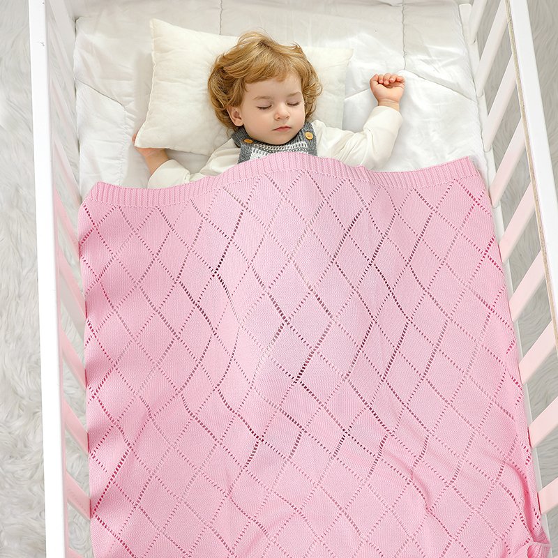 Hollow Out Newborn Infant Baby Crochet Swaddle Blanket Mimixiong