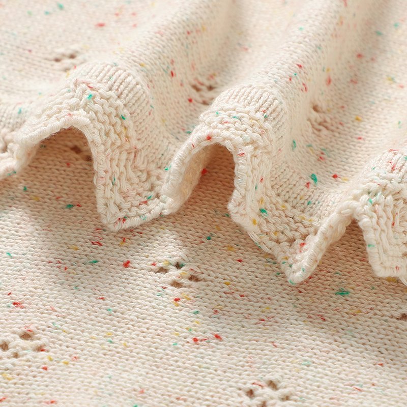 Top Sales Knitted Color Cotton Baby Customized Swaddle Blankets Mimixiong