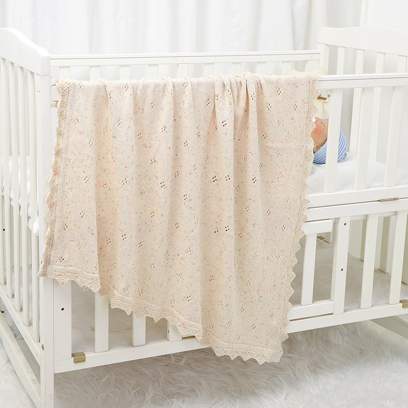 Top Sales Knitted Color Cotton Baby Customized Swaddle Blankets Mimixiong