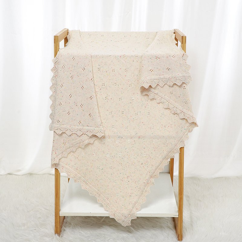 Top Sales Knitted Color Cotton Baby Customized Swaddle Blankets Mimixiong