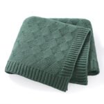 Solid Color Wholesale Crochet Baby Nursery Blanket Mimixiong