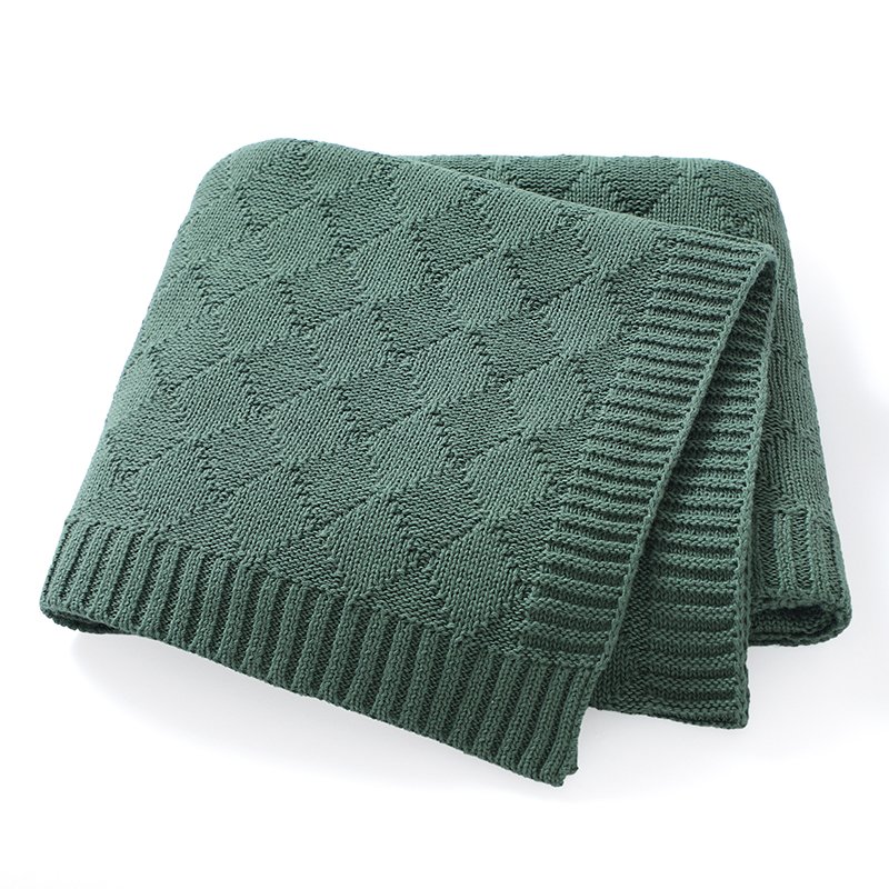 Solid Color Wholesale Crochet Baby Nursery Blanket Mimixiong