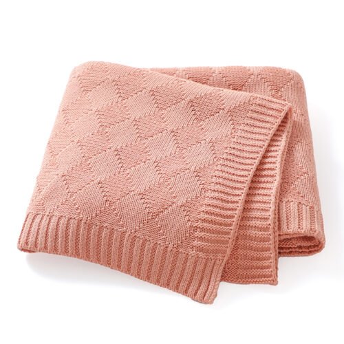 Solid Color Wholesale Crochet Baby Nursery Blanket Mimixiong