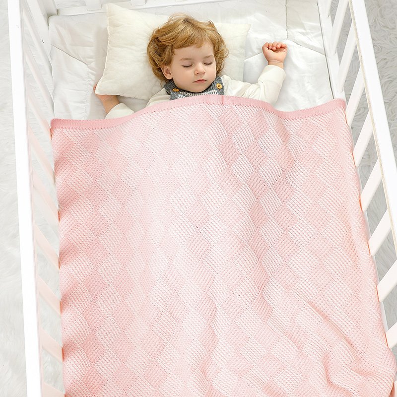 Newborn Baby Knitted Blanket Soft Baby Shower Bedding Mimixiong