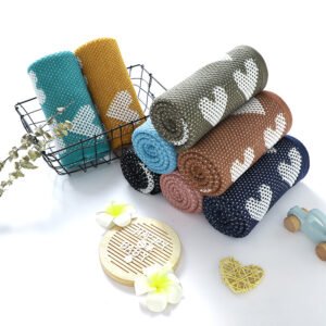组合 (2) New Arrival Pattern Newborn Baby Knitted Blankets Mimixiong