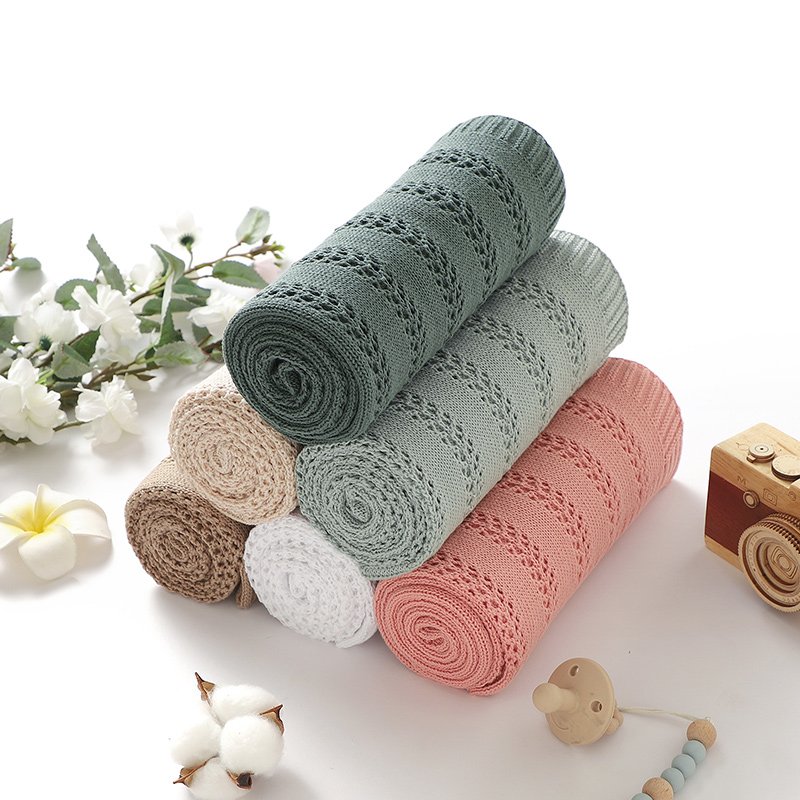 Solid Color Wholesale Crochet Baby Blanket Mimixiong