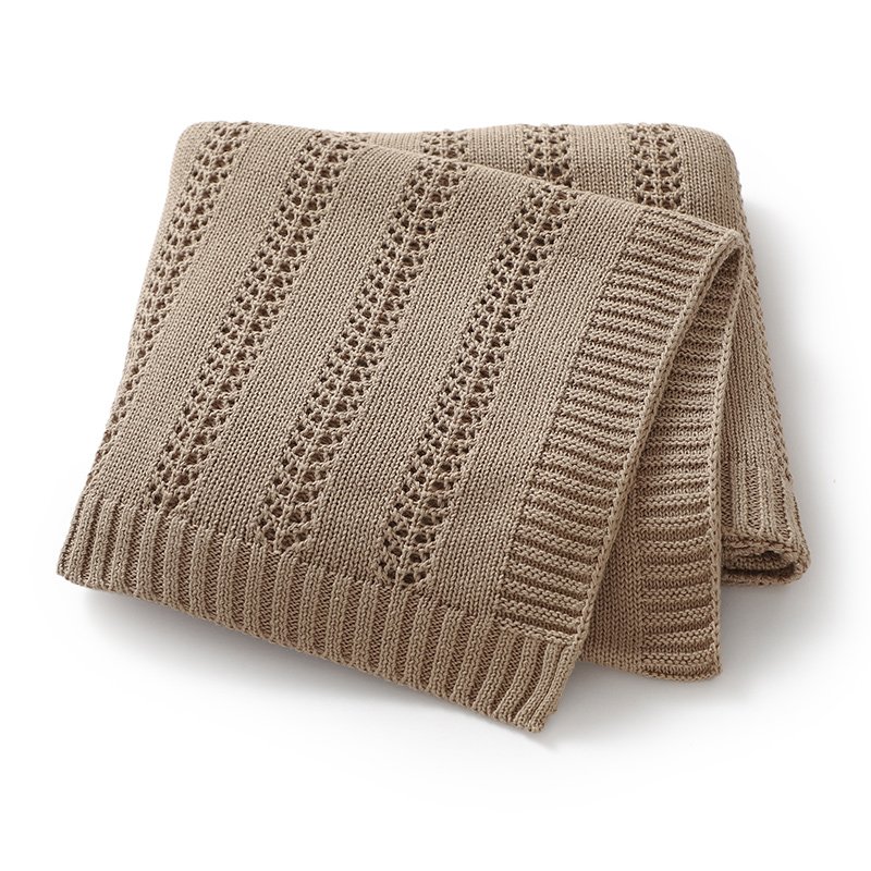 Solid Color Wholesale Crochet Baby Blanket Mimixiong
