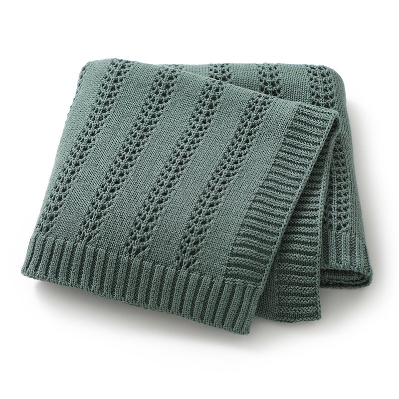 Solid Color Wholesale Crochet Baby Blanket Mimixiong