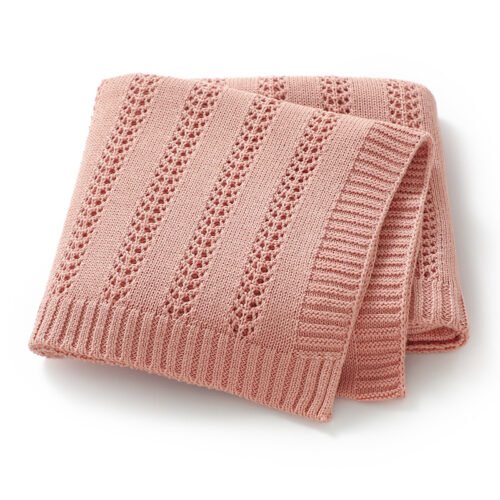 Solid Color Wholesale Crochet Baby Blanket Mimixiong