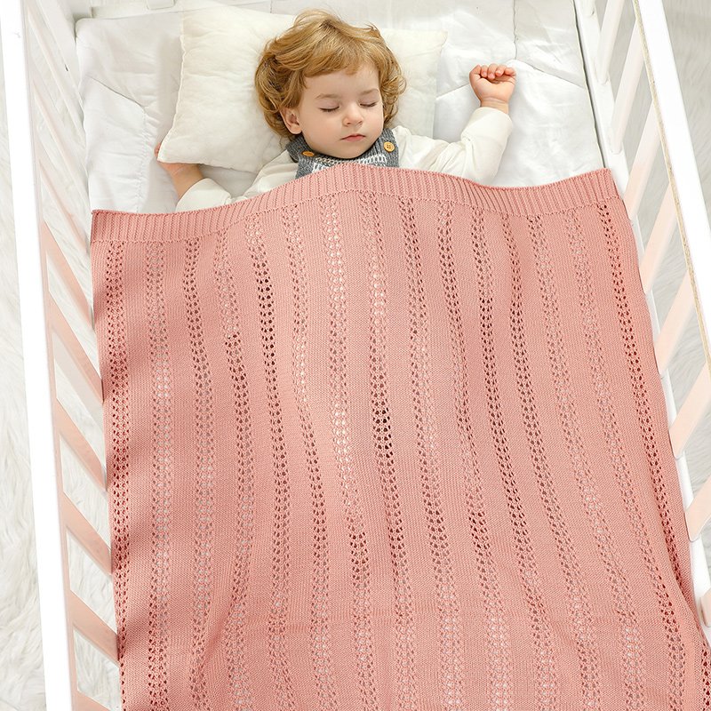 Solid Color Wholesale Crochet Baby Blanket Mimixiong