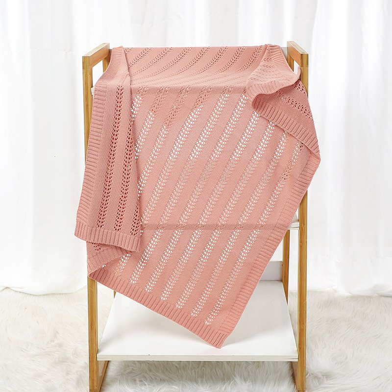 Solid Color Wholesale Crochet Baby Blanket Mimixiong