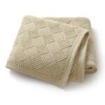 Low MOQ Knitted Blanket Custom Solid Yarn Swaddle Towel Blanket Mimixiong