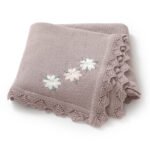 Cotton Personalized Embroidery Newborn Baby Knitted Blanket Mimixiong
