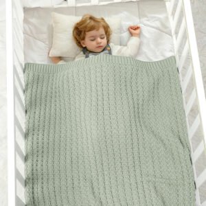 Soft Toddler Baby Knitted Swaddle Bedding Blanket Mimixiong