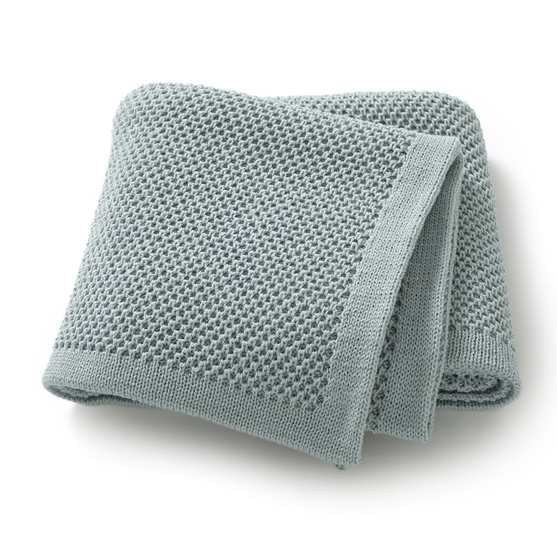 Solid Color Wholesale Crochet Baby Nursery Blanket Mimixiong