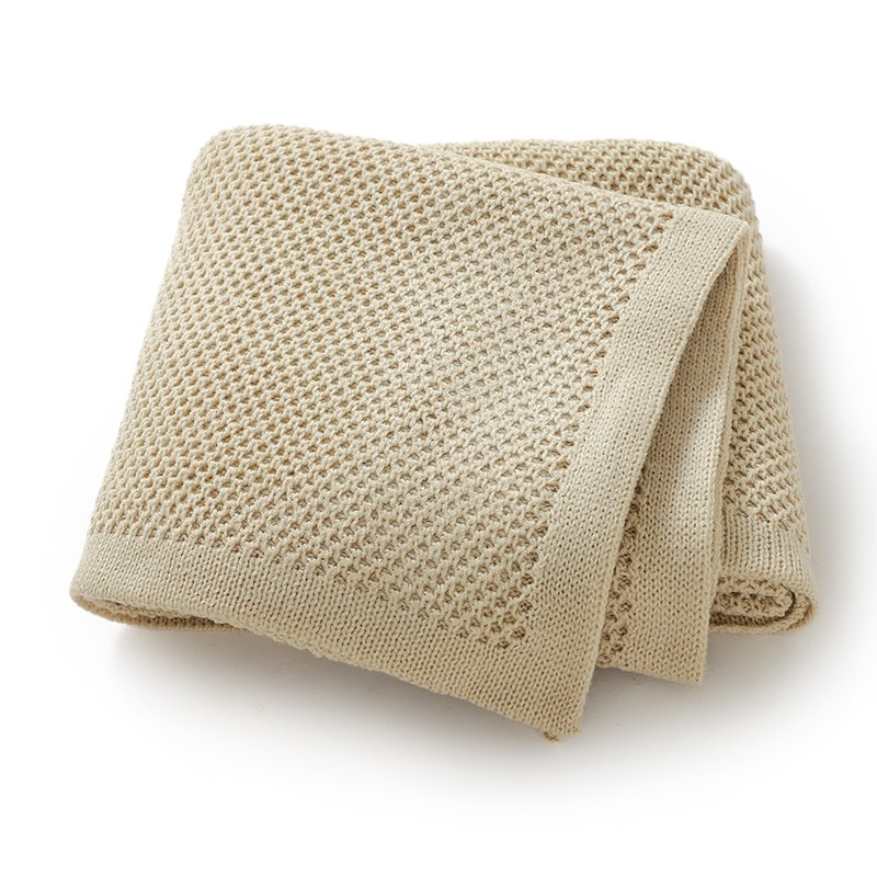 Solid Color Wholesale Crochet Baby Nursery Blanket Mimixiong