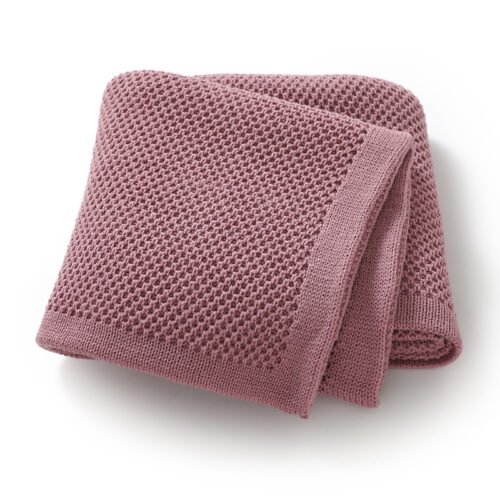 Solid Color Wholesale Crochet Baby Nursery Blanket Mimixiong