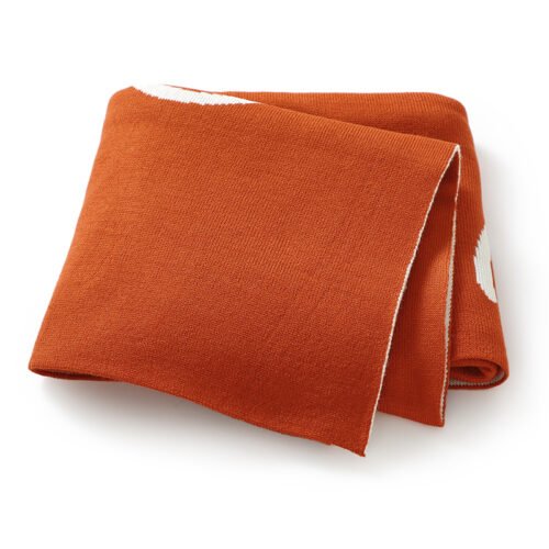 Custom Baby Blanket Jacquard Rainbow Baby Knitted Blanket Mimixiong