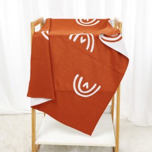 Custom Baby Blanket Jacquard Rainbow Baby Knitted Blanket Mimixiong