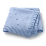 Newborn Knitted Solid Color Hollow Patterns Blankets Mimixiong