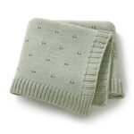 Newborn Knitted Solid Color Hollow Patterns Blankets Mimixiong
