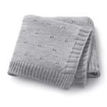 Newborn Knitted Solid Color Hollow Patterns Blankets Mimixiong