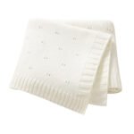 Newborn Knitted Solid Color Hollow Patterns Blankets Mimixiong