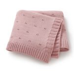 Newborn Knitted Solid Color Hollow Patterns Blankets Mimixiong