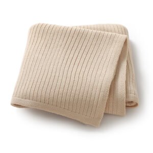 Mimixiong Baby Blanket Knit Swaddle Blanket Striped Newborn Bedding Cover Soft Blankets