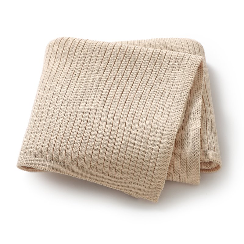 Mimixiong Baby Blanket Knit Swaddle Blanket Striped Newborn Bedding Cover Soft Blankets