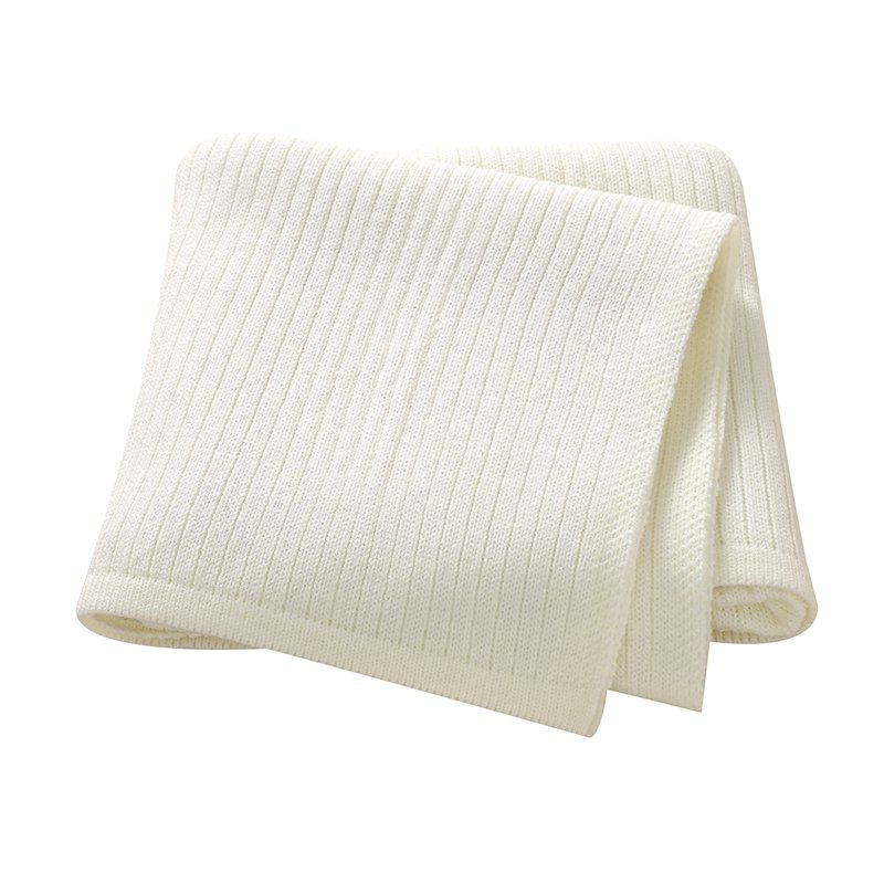 Mimixiong Baby Blanket Knit Swaddle Blanket Striped Newborn Bedding Cover Soft Blankets