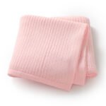 Mimixiong Baby Blanket Knit Swaddle Blanket Striped Newborn Bedding Cover Soft Blankets
