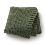 Mimixiong Newborn Knitted Solid Color Blankets Babies Swaddle Knitting Blankets