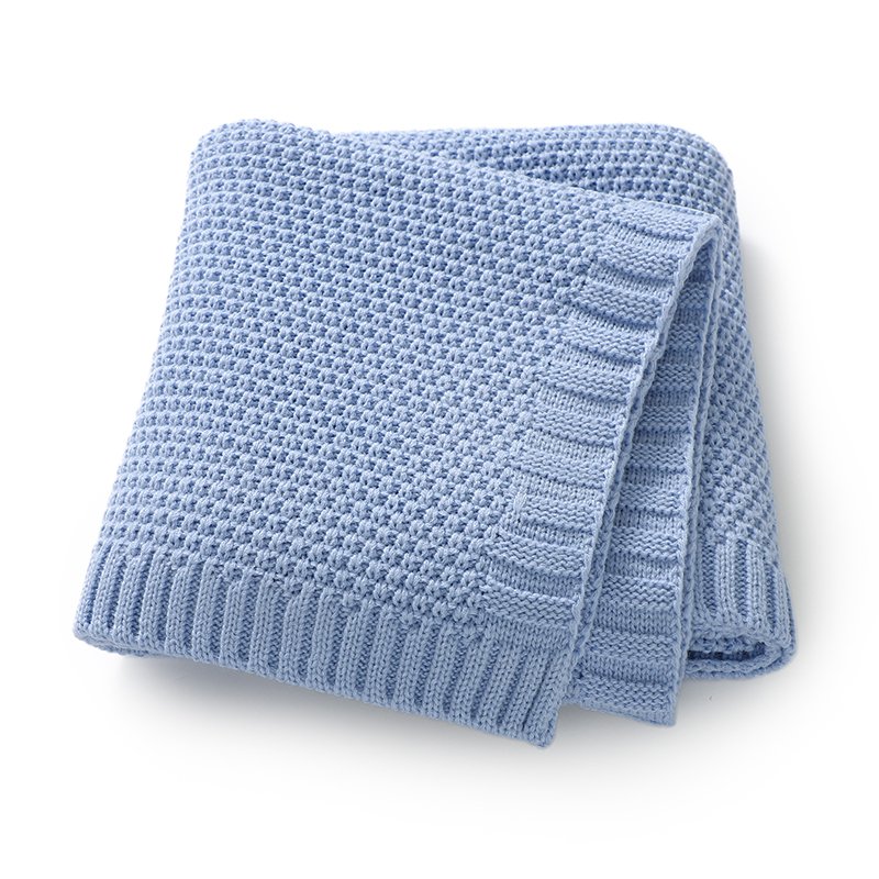 Mimixiong Newborn Knitted Solid Color Blankets Babies Swaddle Knitting Blankets