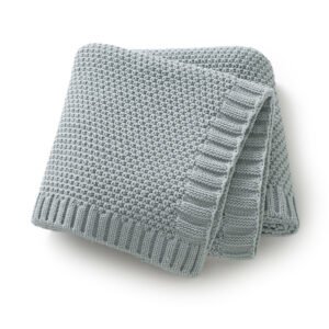 Mimixiong Newborn Knitted Solid Color Blankets Babies Swaddle Knitting Blankets