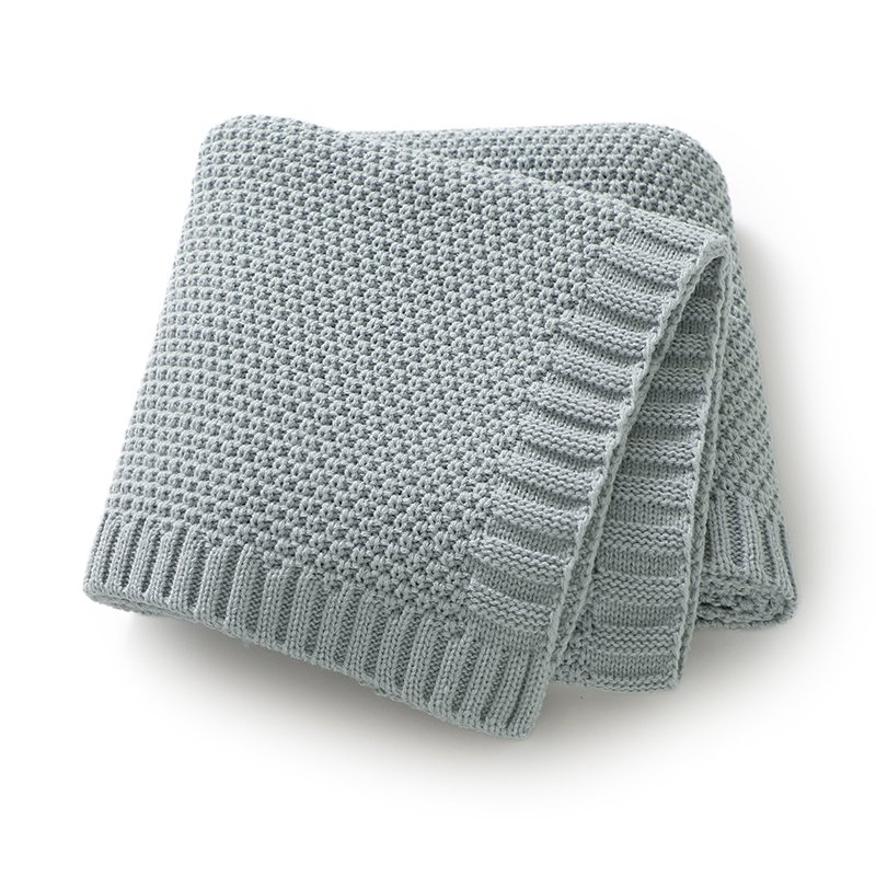 Mimixiong Newborn Knitted Solid Color Blankets Babies Swaddle Knitting Blankets