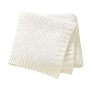 Mimixiong Newborn Knitted Solid Color Blankets Babies Swaddle Knitting Blankets