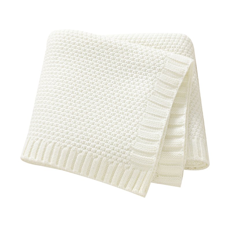 Mimixiong Newborn Knitted Solid Color Blankets Babies Swaddle Knitting Blankets
