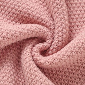 Mimixiong Newborn Knitted Solid Color Blankets Babies Swaddle Knitting Blankets