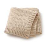 Mimixiong Newborn Knitted Solid Color Blankets Babies Swaddle Knitting Blankets