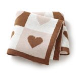 Mimixiong Factory Baby Quilt Acrylic Stroller SwaddleTowel Blanket Knit Infant Bedding Blanket
