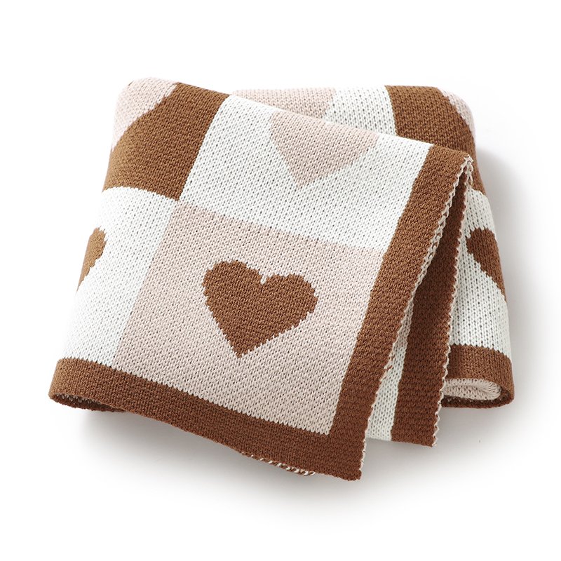 Mimixiong Factory Baby Quilt Acrylic Stroller SwaddleTowel Blanket Knit Infant Bedding Blanket