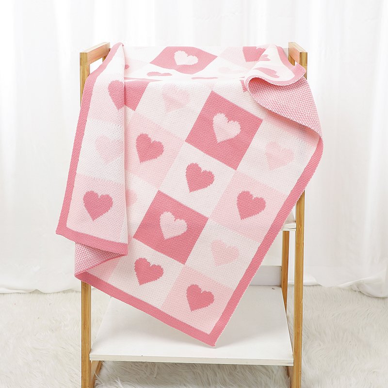 Mimixiong Factory Baby Quilt Acrylic Stroller SwaddleTowel Blanket Knit Infant Bedding Blanket